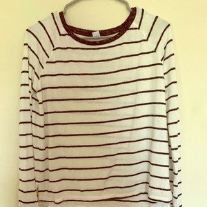 Black+White Striped Luxe Old Navy Top